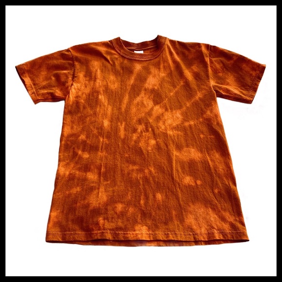 Tops - 🆕Reverse Tie Dye Custom Made Sweet Orange T-shirt